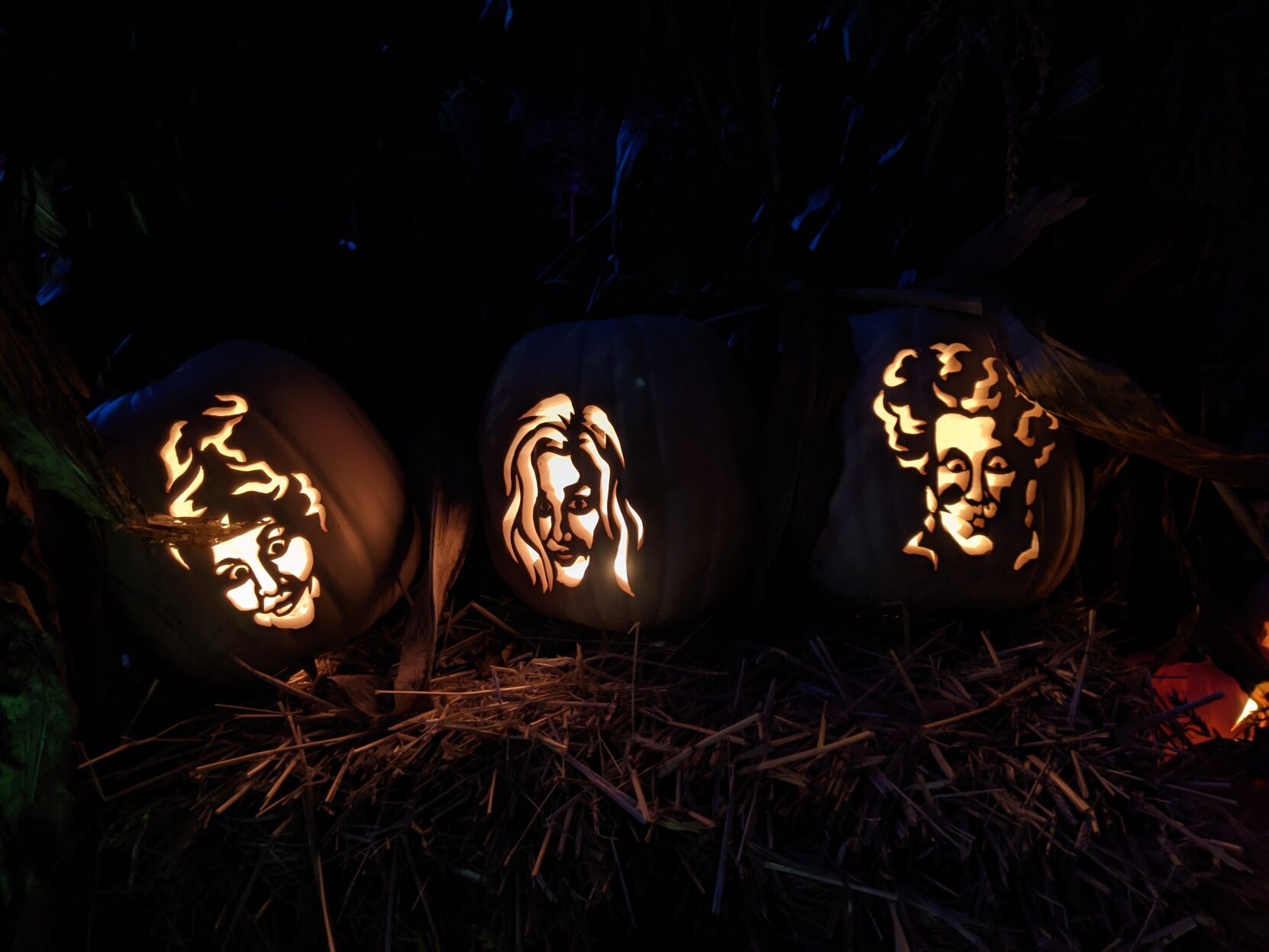 Sanderson sisters on pumpkins